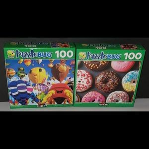 NIB 2 PuzzleBug 100 Piece Puzzles